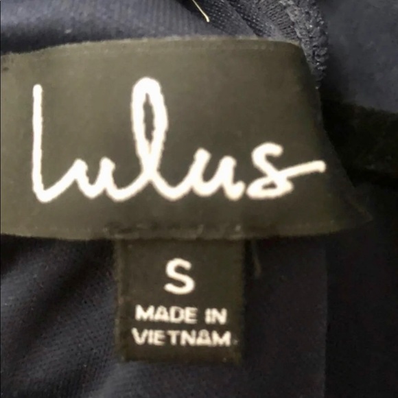 Lulu's Navy Lace Overlay Dress Size Small - Picture 5 of 5